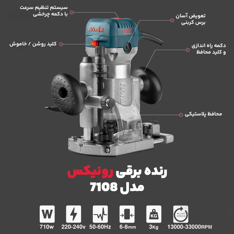 مشخصات فنی اور فرز رونیکس 7108